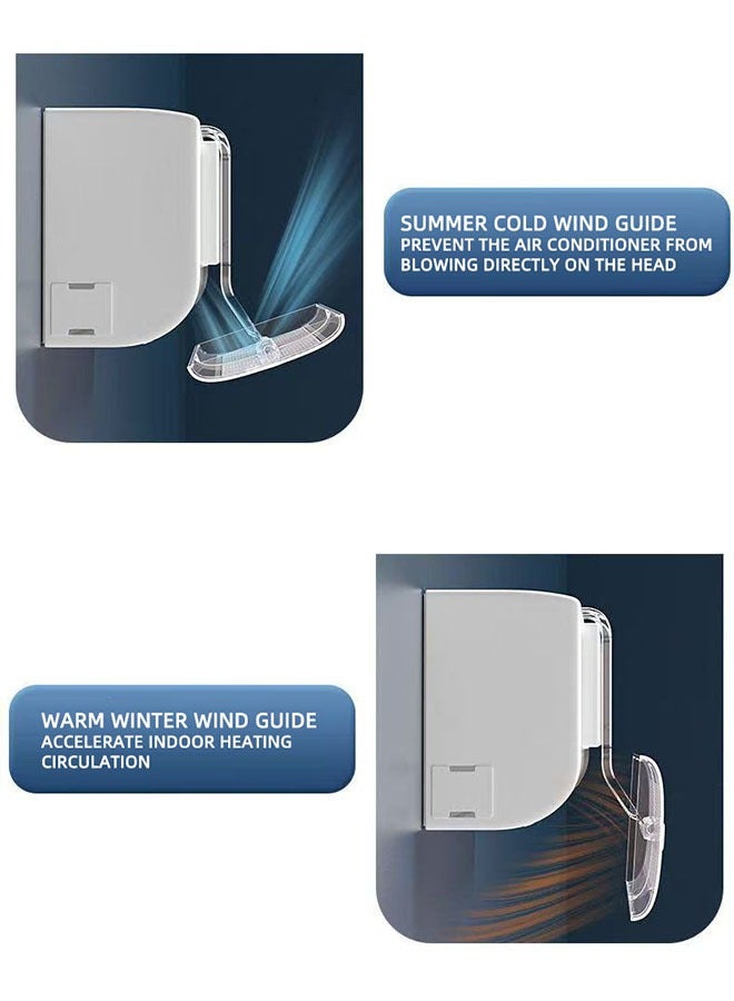 عاكس هواء مكيف شفاف وقابل للتعديل - مناسب للمكيفات المنفصلة - يعزز دوران التبريد والتدفئة - Image 4