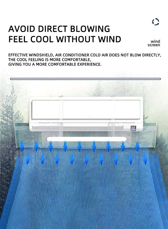 عاكس هواء مكيف شفاف وقابل للتعديل - مناسب للمكيفات المنفصلة - يعزز دوران التبريد والتدفئة - Image 5