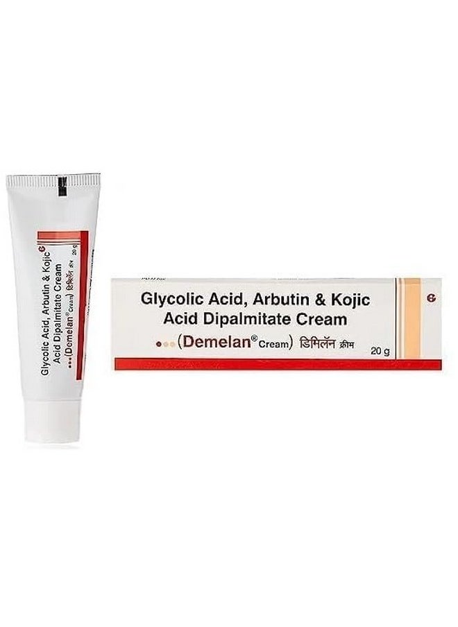 BREEMETIC Demelen Cream Glycolic Acid, Arbutin & Kojic Acid Dipalmitate Cream 20G (Pack 1)  - Image 1
