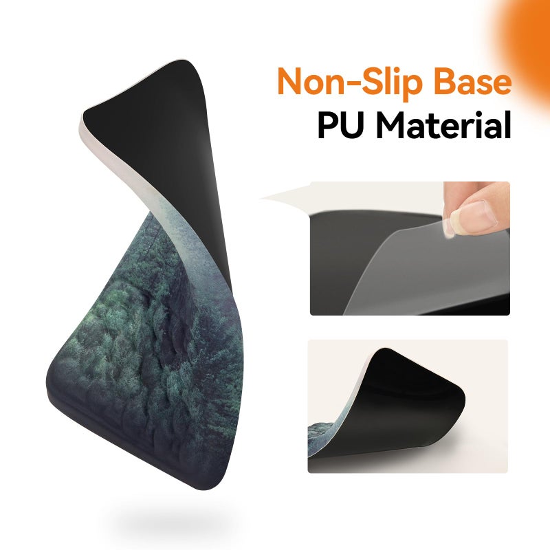 Ospelelf Mousepad with Wrist Rest Ergonomic Computer Comfortable Pain Relief Mouse Pad Wrist Support Green Forest Pattern - Image 5