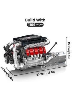 10203 Supercar V8 Engine Transmission Kit,Educational Sports Car Bricks Set,8-Cylinder Car Engine Building Engineering  Building Blocks - pzsku/Z253A7EFDDC91834B6283Z/45/_/1740365325/db4c103c-8da5-46dd-ad85-2889f619e3e8