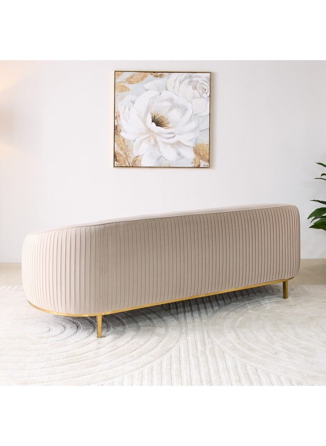 هوم بوكس - كنبة قماش سورينتو 3 مقاعد مع 4 وسائد 94 × 79 × 234 سم - Image 1