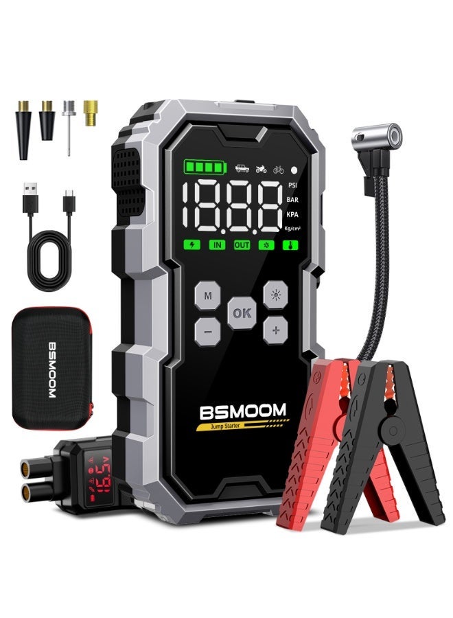BSMOOM Jump Starter with Air Compressor, 7000A 26800mAh 150PSI Portable Car Battery Jump Starter - Image 1