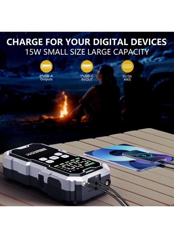 BSMOOM Jump Starter with Air Compressor, 7000A 26800mAh 150PSI Portable Car Battery Jump Starter - Image 2