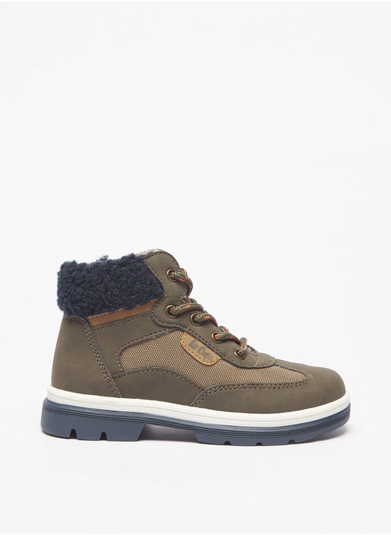 Lee Cooper - Boys' Paneled High Top Boots With Zip Closure - Image 1