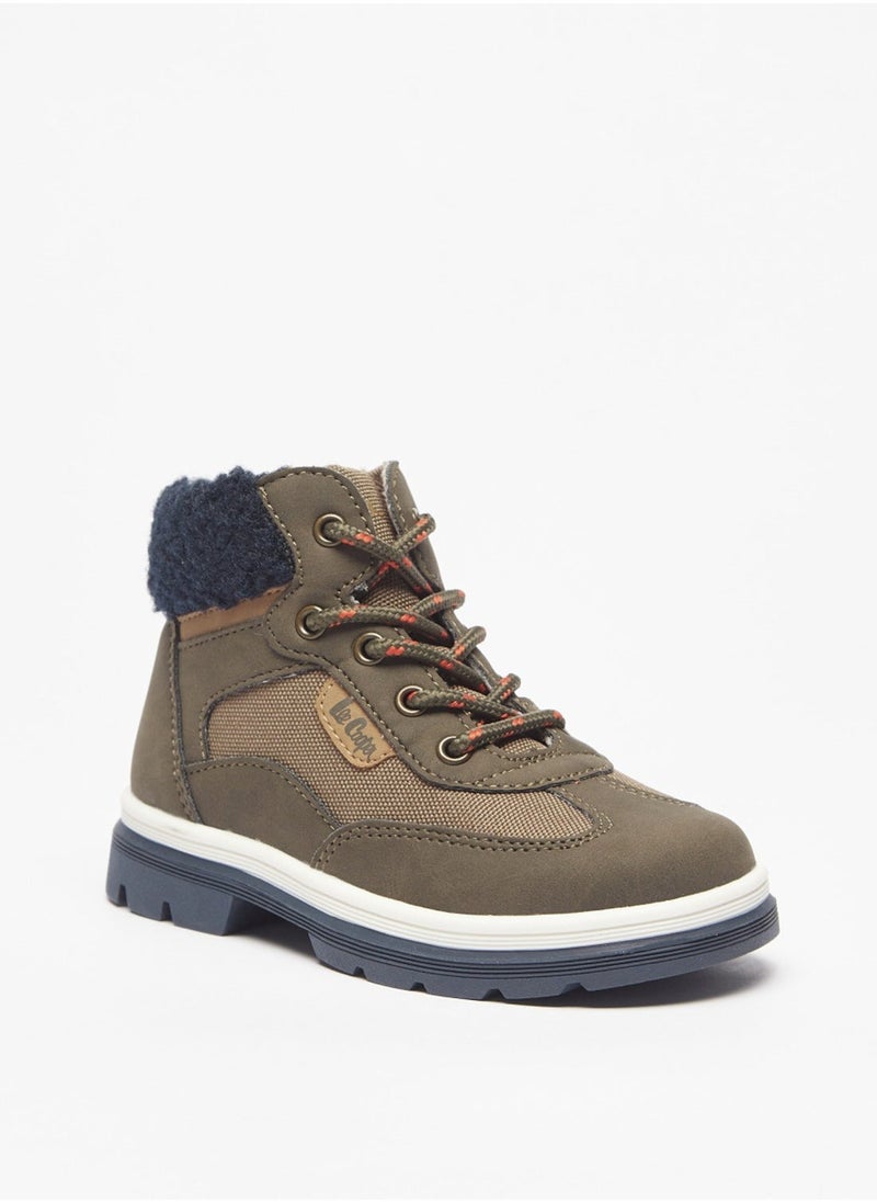 Lee Cooper - Boys' Paneled High Top Boots With Zip Closure - Image 1