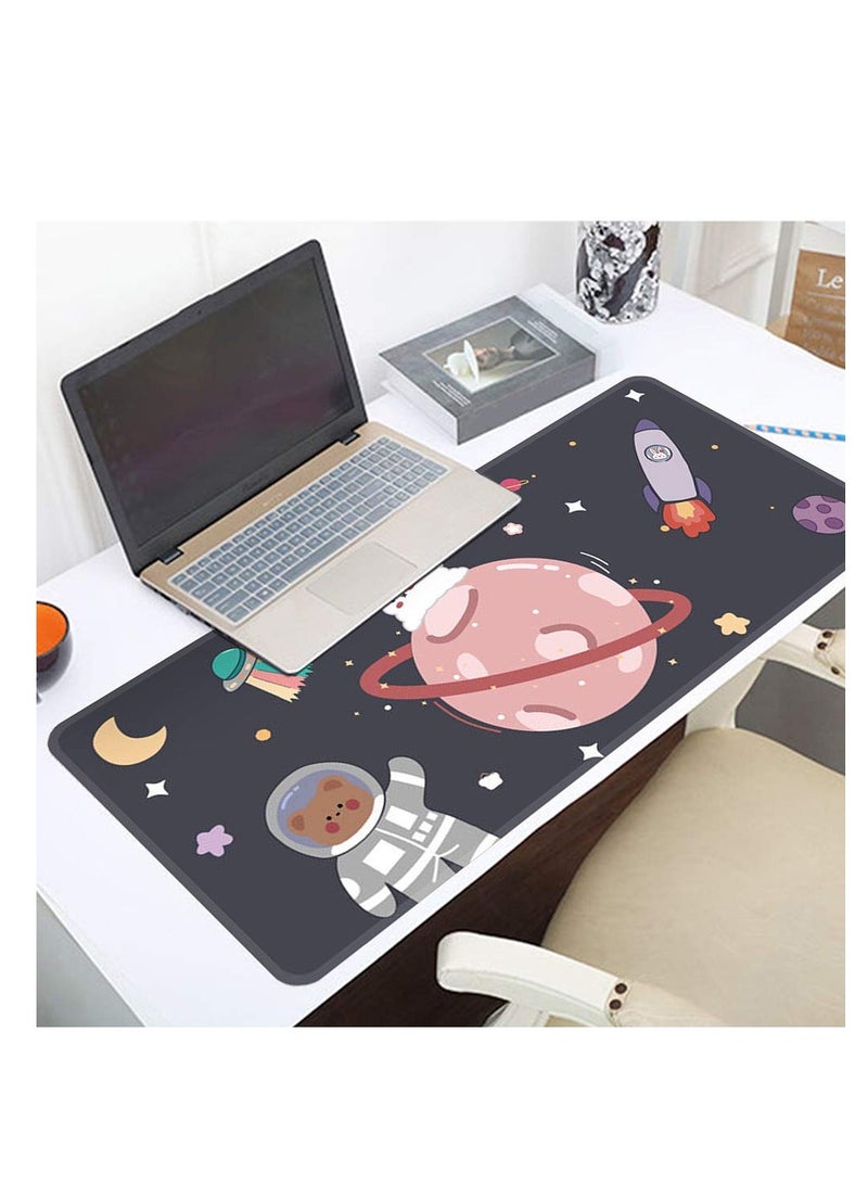 SYOSI Kawaii Desk Mat, Mouse Pad,Large Gaming Desk Mouse mat Cartoons Keyboard Pad,Laptop Desk Mat for Gaming, Writing, or Home Office Work 32 x 12 in - Image 4