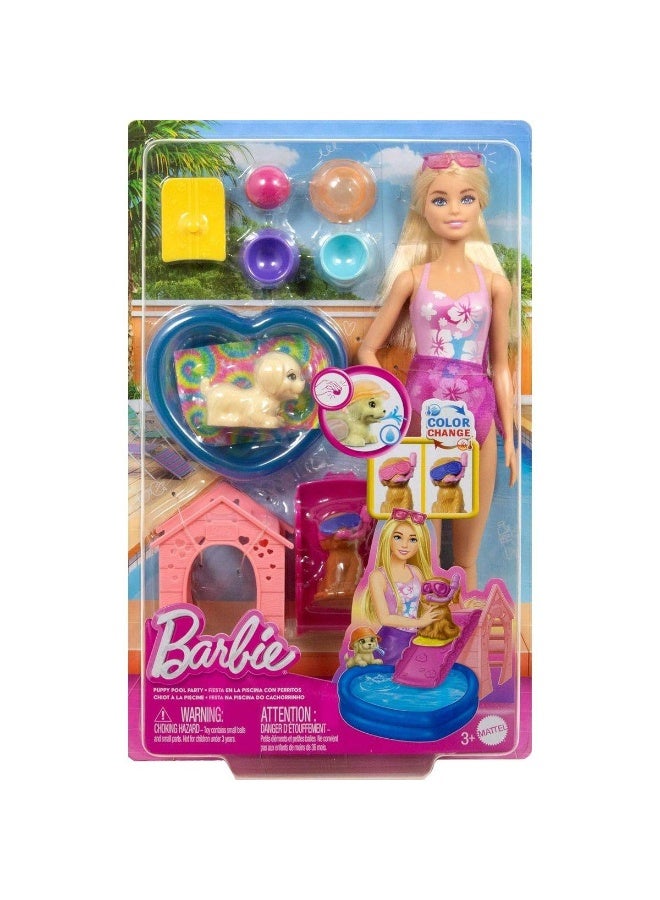 Barbie Puppy Pool Party Playset - Image 1