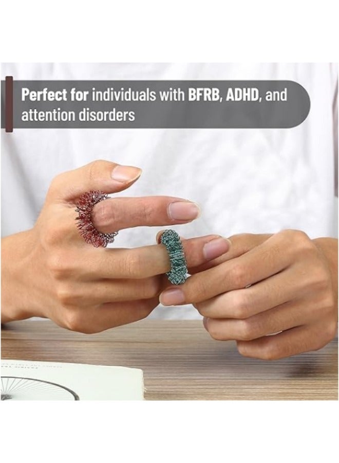 Generic Mr. Pen- Spiky Sensory Rings, 10 Pack, Stress Relief Fidget Sensory Toys, Fidget Rings, Fidget Ring for Anxiety, Stress Relief Rings, Massager for Fidget ADHD Autism, Silent Stress Reducer Ring  - Image 5