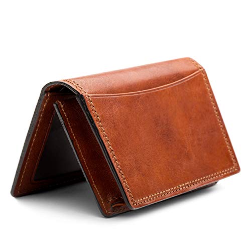 Bosca | Men’s 2 Pocket Card Case Wallet w/I.D. Window in Dolce Italian Leather - Image 2