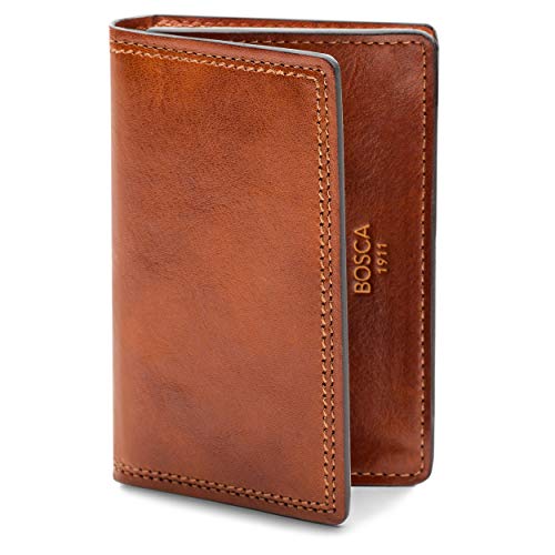 Bosca | Men’s 2 Pocket Card Case Wallet w/I.D. Window in Dolce Italian Leather - Image 1