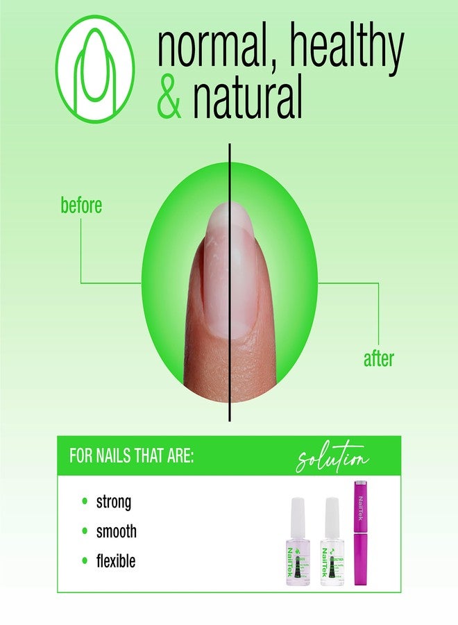 Nail Tek Nutrition Kit - Nail Strengthener and Growth Polish Treatment with Mini Crystal File, Nail-Repair for Damaged Nails, 2 x 0.5 fl oz - Image 2