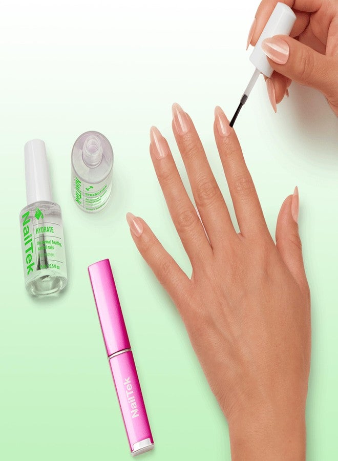 Nail Tek Nutrition Kit - Nail Strengthener and Growth Polish Treatment with Mini Crystal File, Nail-Repair for Damaged Nails, 2 x 0.5 fl oz - Image 4