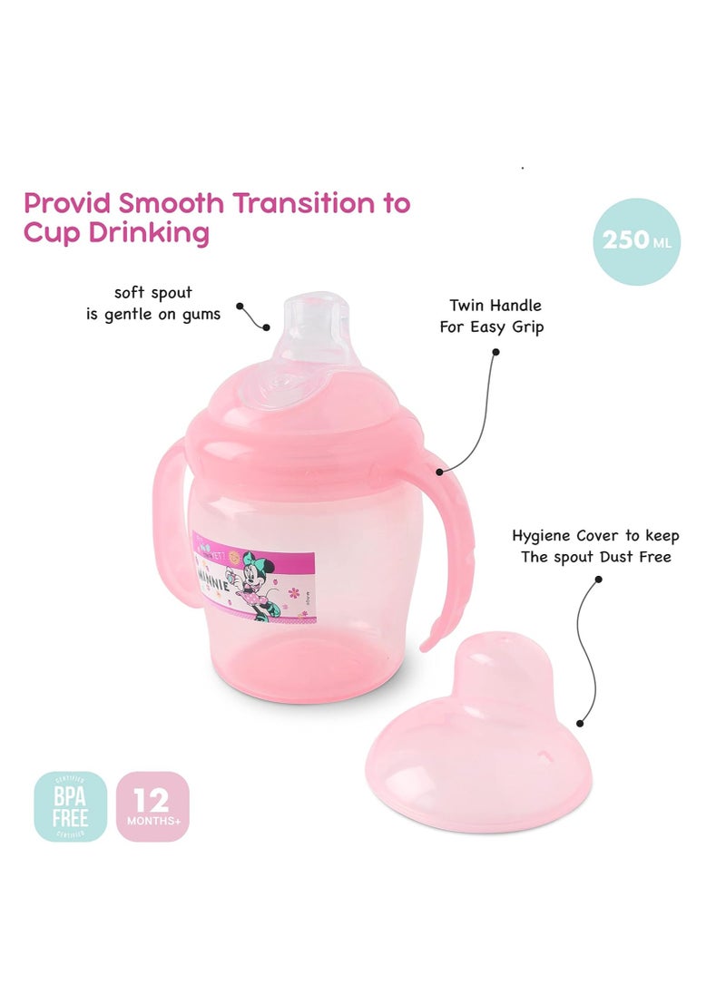 Minnie Mouse Baby Spout Cup with Twin Handle 6 Months+, 225ml, BPA Free, Baby Drinking Cup