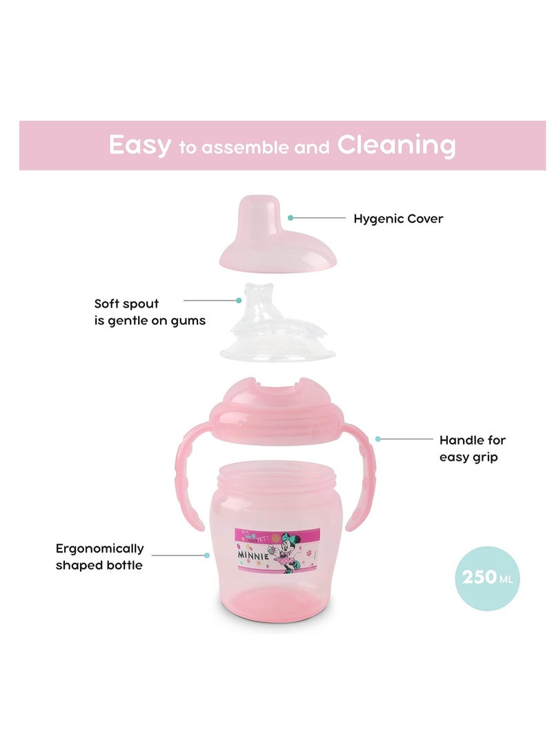 Minnie Mouse Baby Spout Cup with Twin Handle 6 Months+, 225ml, BPA Free, Baby Drinking Cup