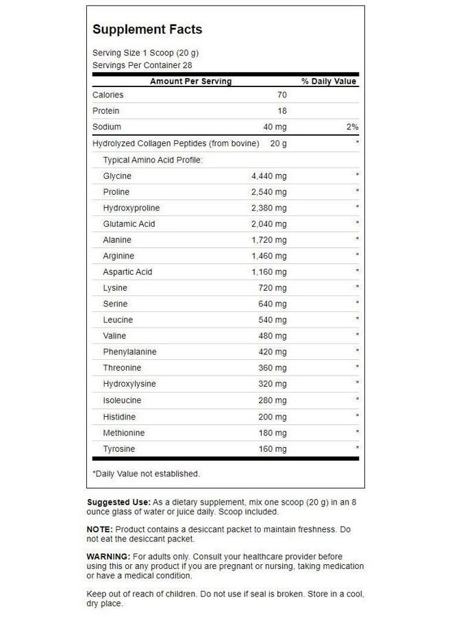 SWANSON Collagen Peptides Unflavored 19.75 oz Pwdr - Image 2