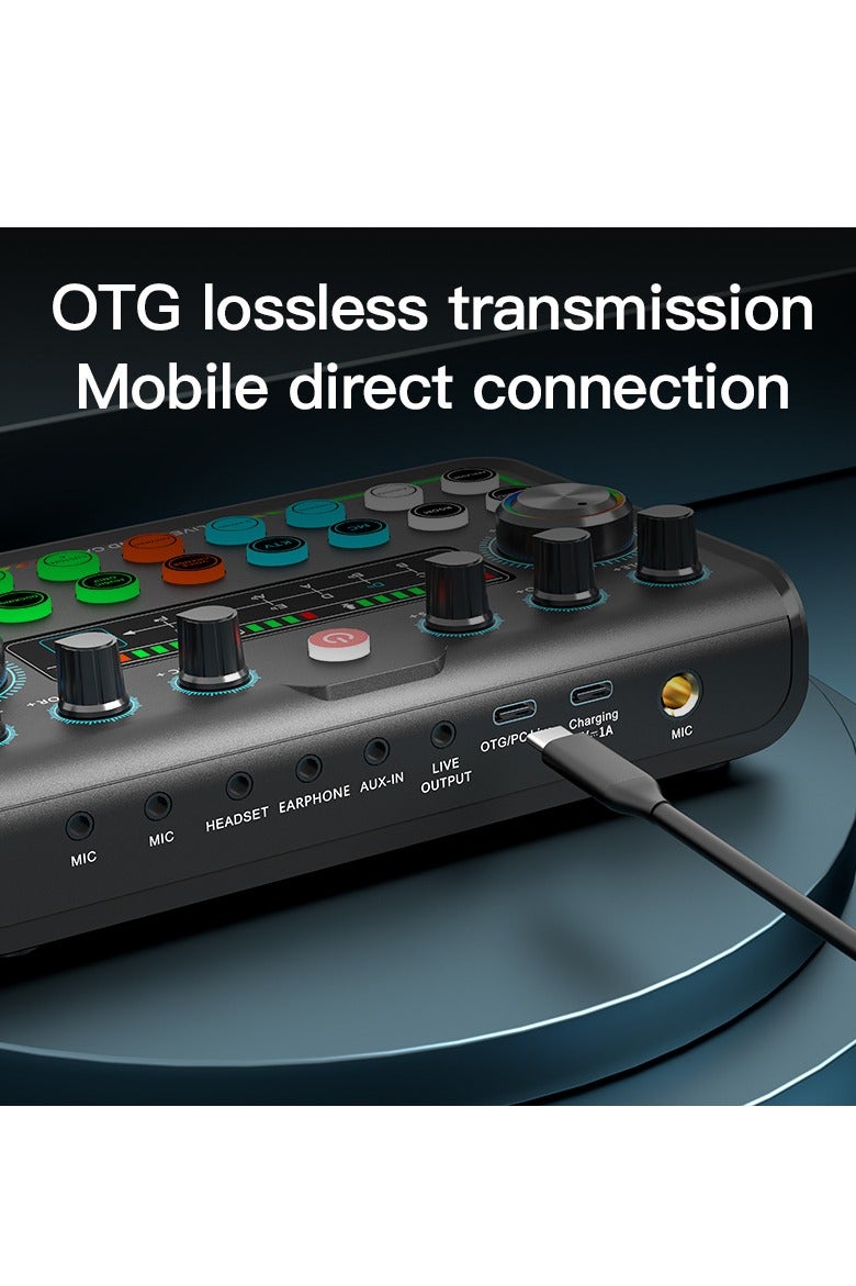 USB Audio Interface for Smartphone & PC: Plug-and-Play Live Sound Card with DJ Mixer, Voice Changer & Customized sound effects. Ideal for Recording Music, Home Studio, Podcasts & Streaming  - Image 3