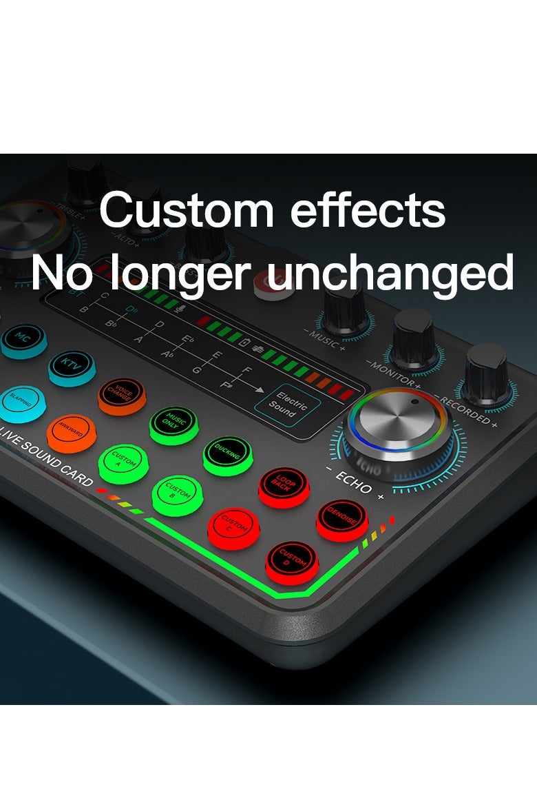USB Audio Interface for Smartphone & PC: Plug-and-Play Live Sound Card with DJ Mixer, Voice Changer & Customized sound effects. Ideal for Recording Music, Home Studio, Podcasts & Streaming  - Image 2