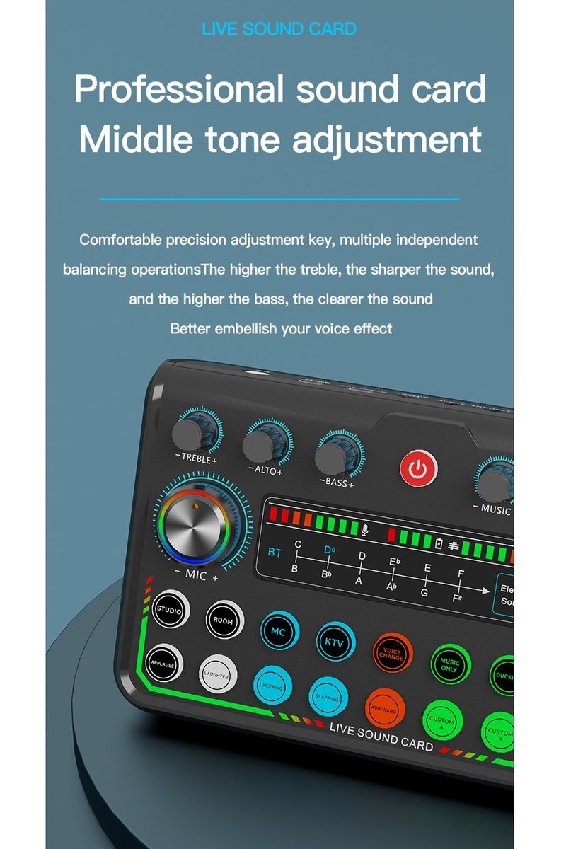 USB Audio Interface for Smartphone & PC: Plug-and-Play Live Sound Card with DJ Mixer, Voice Changer & Customized sound effects. Ideal for Recording Music, Home Studio, Podcasts & Streaming  - Image 5