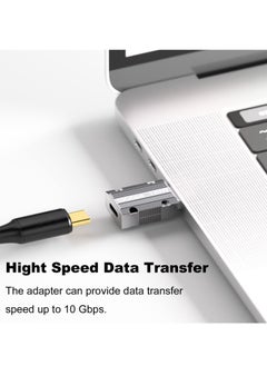 SYOSI USB C to USB Adapter, 2PCS Zinc Alloy Shell Super Fast Charge 120w Converter, USB 3.0 Male to USB Type C Female Converter  - Image 5