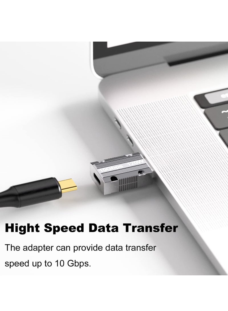 SYOSI USB C to USB Adapter, 2PCS Zinc Alloy Shell Super Fast Charge 120w Converter, USB 3.0 Male to USB Type C Female Converter - Image 5