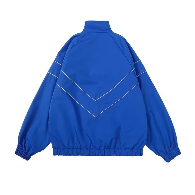 Youth Popular Trendy Brand Solid Color Reflective Sports Jacket For Men And Women Spring Loose Charge Clothes All-Match Couple Jacket - Image 4