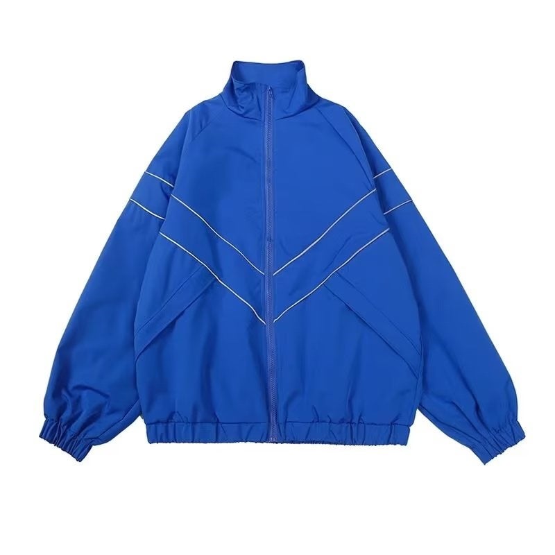 Youth Popular Trendy Brand Solid Color Reflective Sports Jacket For Men And Women Spring Loose Charge Clothes All-Match Couple Jacket - Image 3
