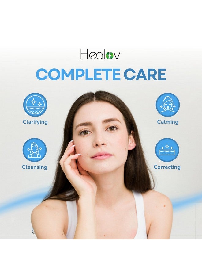 هيربلوڤ غسول الزنك للوجه | منظف الجسم بصابون الزنك لعلاج حب الشباب، والوردية، والأكزيما، والتهاب الجلد، والصدفية، والحكة | غسول منظف ومهدئ للوجه | غسول الزنك المقشر للوجه والجسم لجميع أنواع البشرة - Image 3