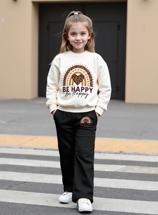 تايك تو طقم سويت شيرت بطبعة جرافيك مع بنطال - Image 2