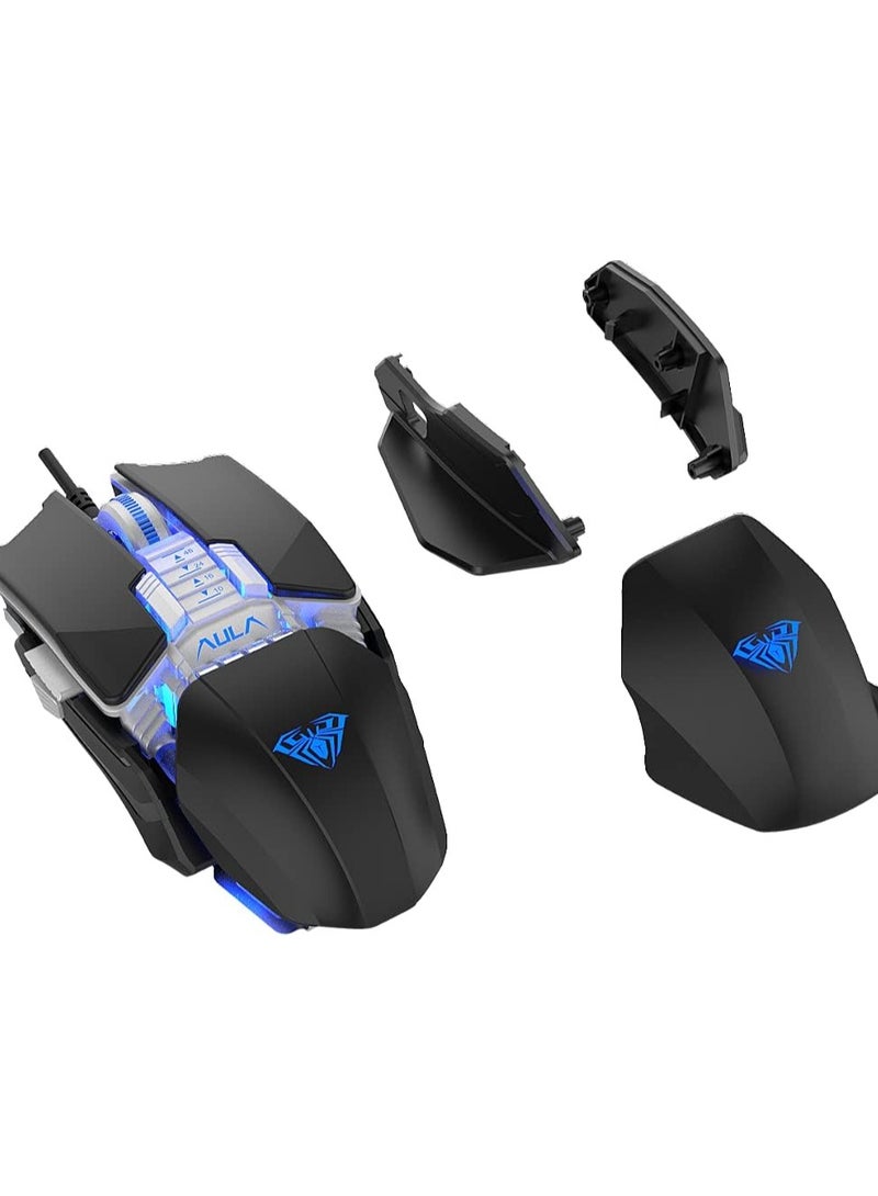 أولا ماوس ألعاب ضوئي سلكي بمنفذ USB من اولا (4800 نقطة لكل بوصة، H508، 7 أزرار) - Image 1