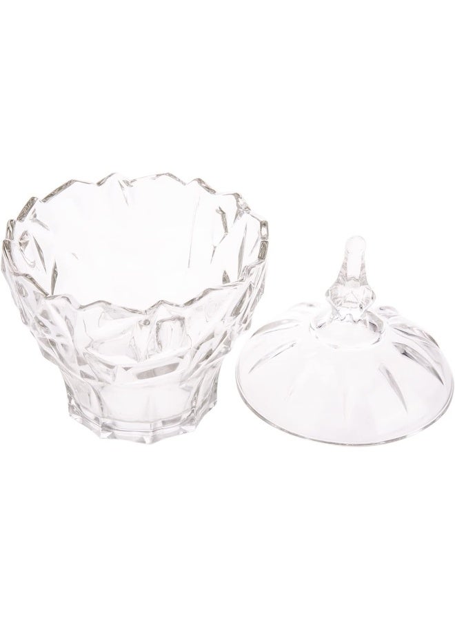 AKDC Glass Candy Pot L(14CM) XW(14CM) XH(20CM) White - Image 3