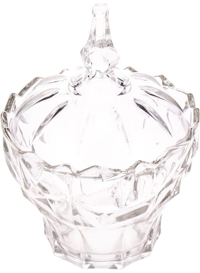 AKDC Glass Candy Pot L(14CM) XW(14CM) XH(20CM) White - Image 1
