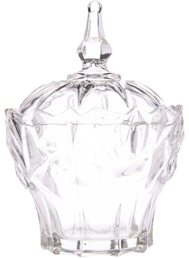 AKDC Glass Candy Pot L(14CM) XW(14CM) XH(20CM) White - Image 2