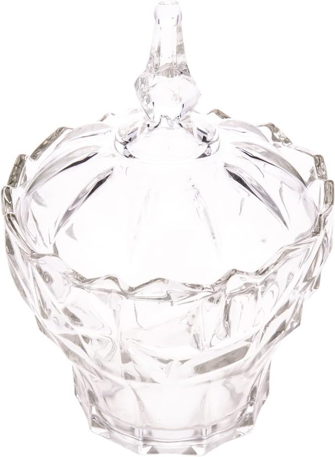 AKDC Glass Candy Pot L(14CM) XW(14CM) XH(20CM) White - Image 5