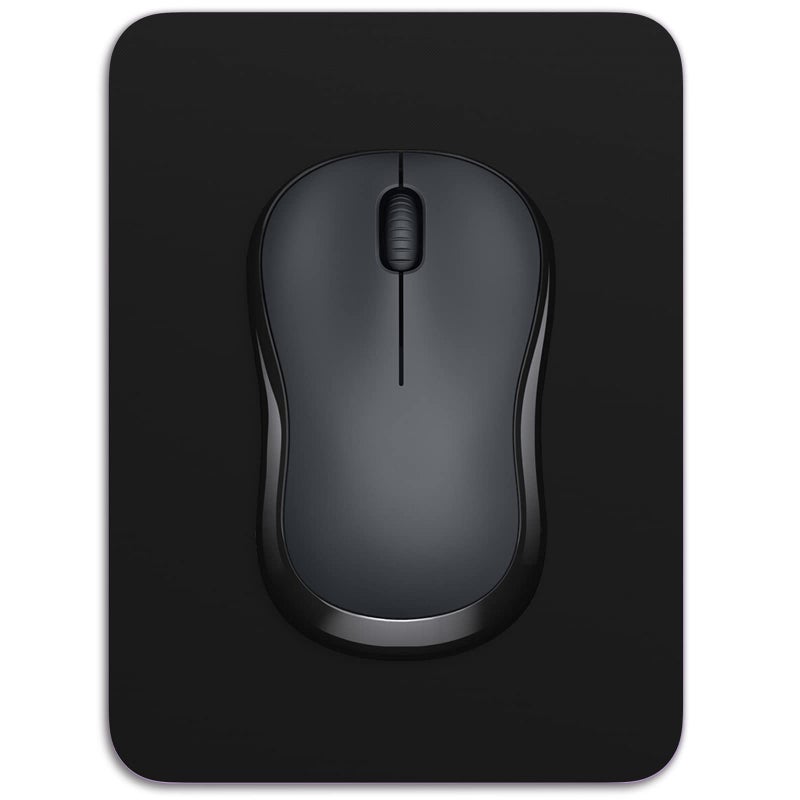 Dapesuom Small Mouse Pad, 6 x 8 Inch Thick Rubber Premium-Textured Non-Slip Portable & Washable Mini Mouse Mat for Women Men Wireless Laptops Keyboard Tray Gaming Work Computer Office Travel, Black - Image 1