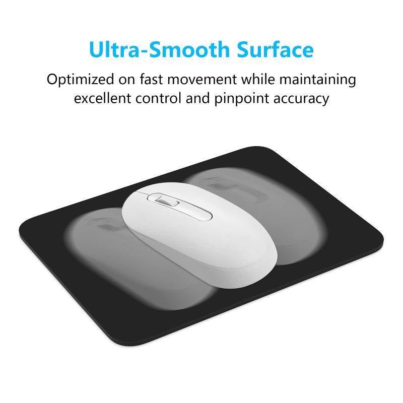 Dapesuom Small Mouse Pad, 6 x 8 Inch Thick Rubber Premium-Textured Non-Slip Portable & Washable Mini Mouse Mat for Women Men Wireless Laptops Keyboard Tray Gaming Work Computer Office Travel, Black - Image 5