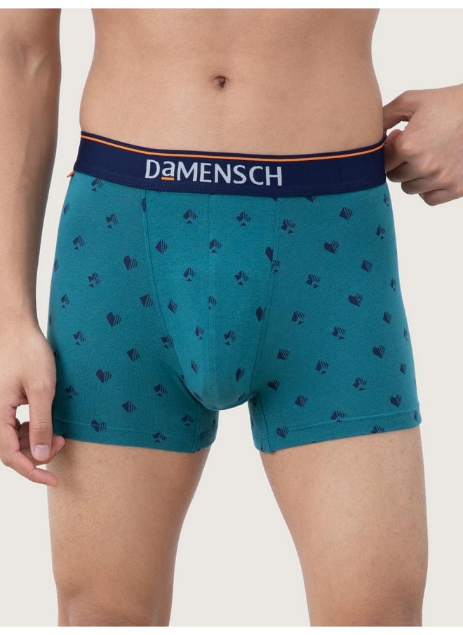 دامينش سروال داخلي رجالي من مزيج القطن من DAMENSCH (عبوة من 3 قطع) (DAM-CTP-T-CMT-NVP-BSD-PACK-3-L_Check & Mate Teal, Navy Pixels, Black Space Dot_L)  - Image 4