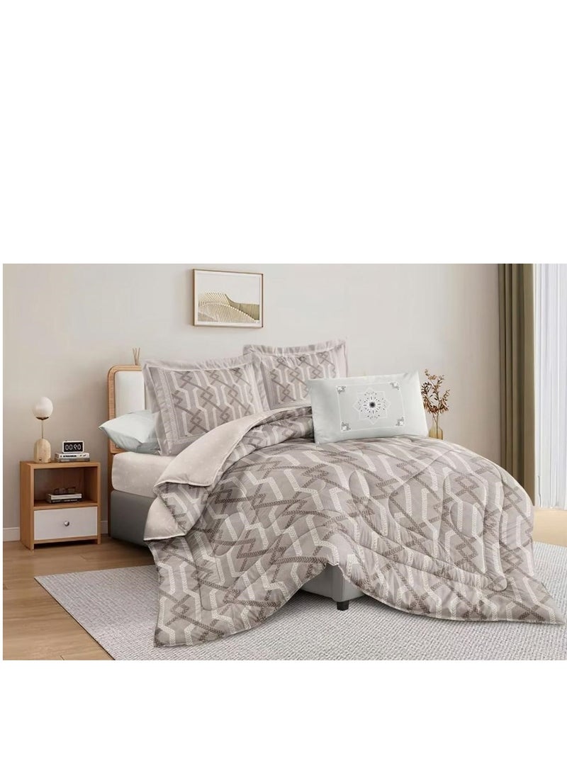 King Size 3 Pcs Bedsheet Set [1 Flat Sheet (W 270 X L 250) + 2 Pillowcases (75 X 50)] - Image 2