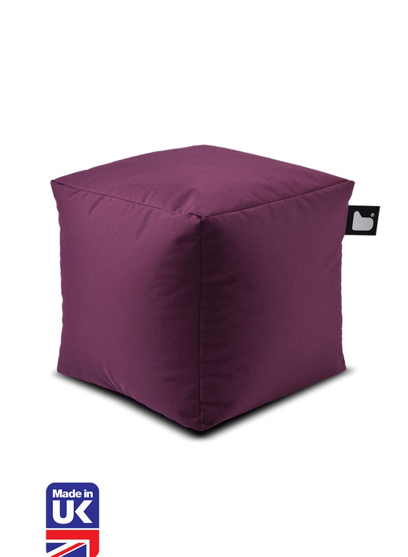 Extreme Lounging Extreme Lounging® - Original B-Box Pouf - Made in UK - Premium Quality Double Stitched Ottoman - UV Protected & Waterproof Stool, Ideal for Indoor & Outdoor Use - 40x40x40cm - Berry - Image 1
