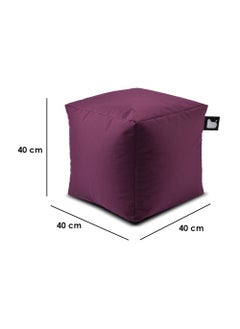 Extreme Lounging Extreme Lounging® - Original B-Box Pouf - Made in UK - Premium Quality Double Stitched Ottoman - UV Protected & Waterproof Stool, Ideal for Indoor & Outdoor Use - 40x40x40cm - Berry  - Image 2