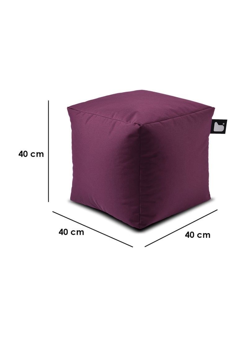 Extreme Lounging Extreme Lounging® - Original B-Box Pouf - Made in UK - Premium Quality Double Stitched Ottoman - UV Protected & Waterproof Stool, Ideal for Indoor & Outdoor Use - 40x40x40cm - Berry - Image 2