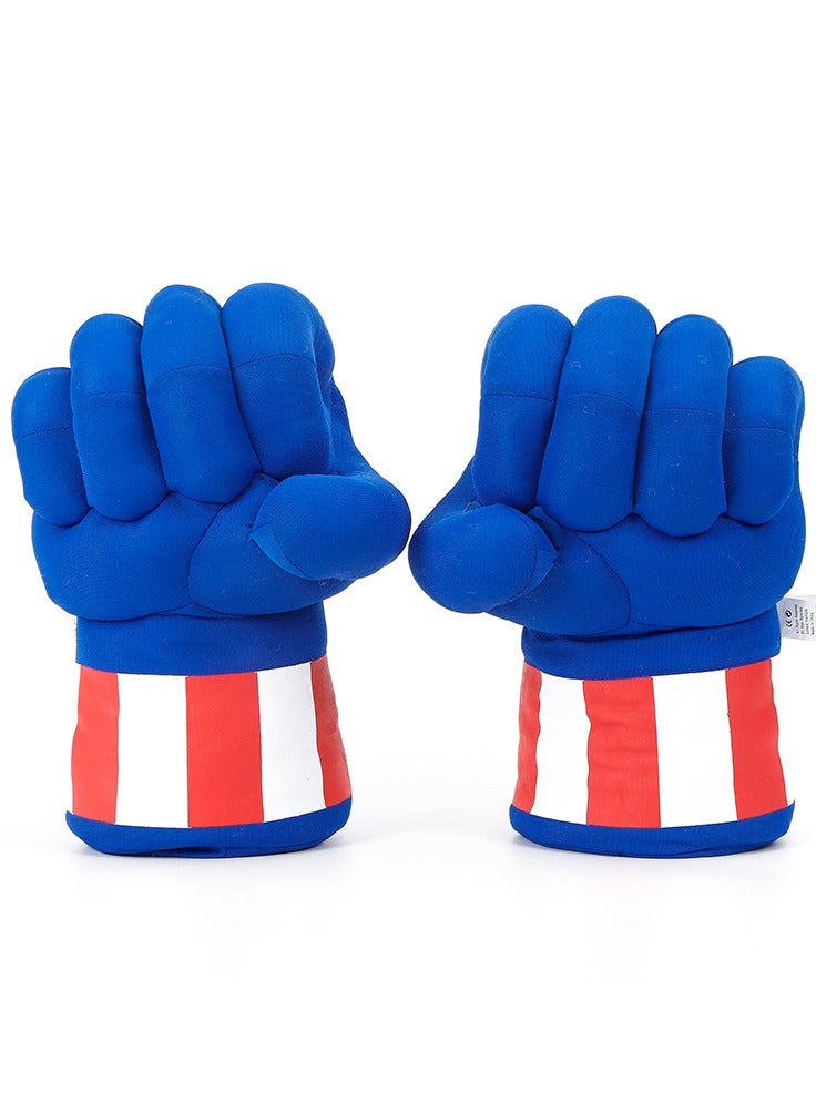 2-Piece Plush Captain America Gloves Set - Image 2
