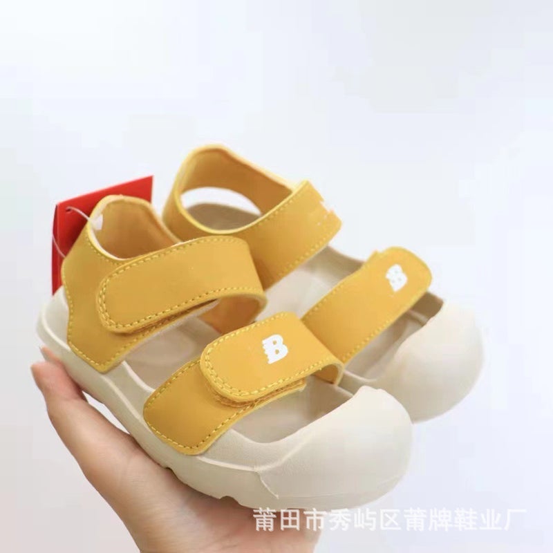 Children'S Nb Closed Toe Ankle Protection Velcro Sandals Soft Bottom Non-Slip Beach Sandals Baby Hole Shoes - Image 5