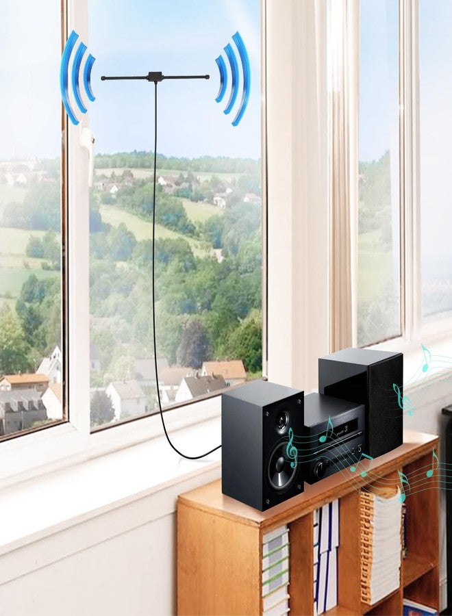 Bingfu FM Radio Dipole Antenna for Stereo Indoor Pioneer Onkyo Yamaha Marantz Bose Wave Music System Home Theater AV Audio Video Receiver - Image 5