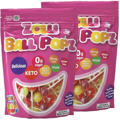 Zollipops The Clean Teeth Pops Gabbys Dollhouse Anti Cavity Lollipops Ball Popz 104 oz Pack of 2 - Image 1