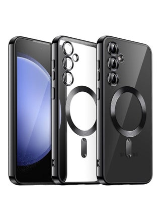For Samsung Galaxy S24 Plus Silicone Transparent Back Case with Platinum Frame , Mag-Safe For Wireless Charging and Camera Lens Protector Compatible With Samsung Galaxy S24 Plus (6.7'') (Clear&Black) - pzsku/Z253B99DE745E5EE3373DZ/45/1745175790/aa3609e3-7c5f-4b30-b882-5c4205f4d462