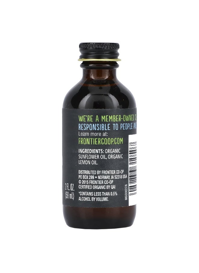 Frontier Co-op Frontier Co-op, Organic Lemon Flavor, Non-Alcoholic, 2 fl oz (59 ml)  - Image 2