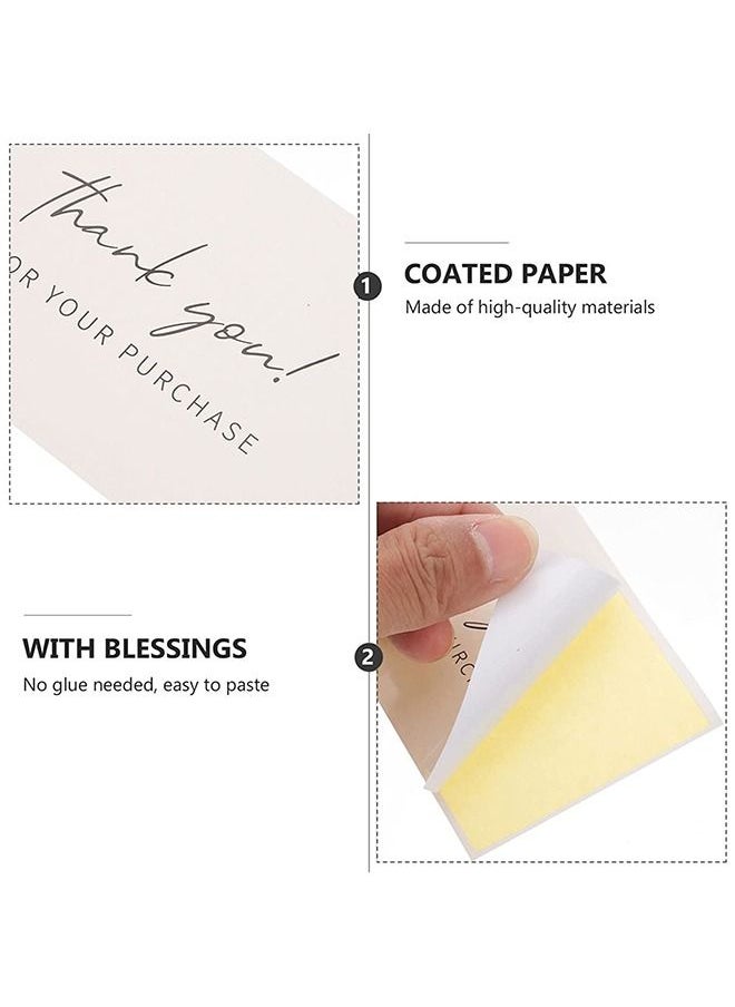 Generic 50 Pieces Rectangle Decorative Labels, Minimalist Art Pattern Box Seal Stickers Package Label, Decorative Sealing Decal For Jewelry Gift Packaging Customer Mailer Box Retail Bag  - Image 5