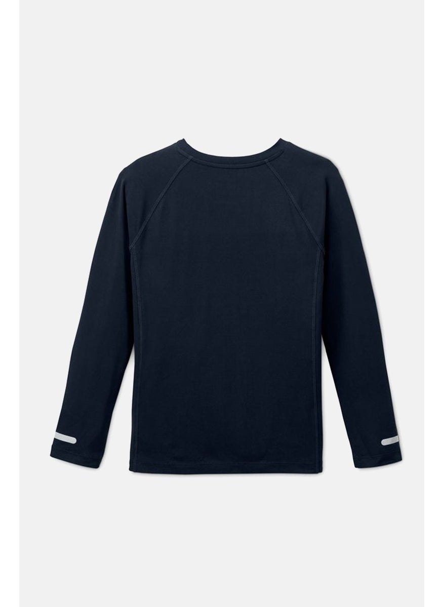 Tchibo Kids Boy Sportswear Fit Long Sleeve Performance Top, Navy  - Image 2