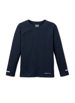 Tchibo Kids Boy Sportswear Fit Long Sleeve Performance Top, Navy  - Image 3